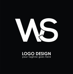 WS WS Logo Design, Creative Minimal Letter WS WS Monogram