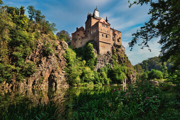 Burg Kriebstein - Sachsen - Deutschland - Mittelsachsen - Kriebethal - Höhenburg - Spornburg -...