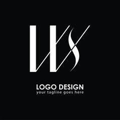 WS WS Logo Design, Creative Minimal Letter WS WS Monogram