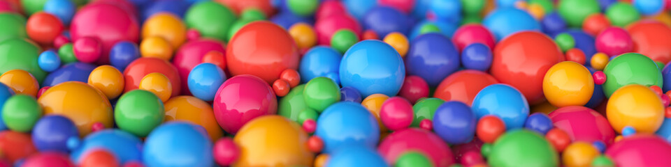 Colorful balls. Colorful balls in different sizes - Color background
