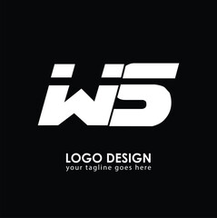 WS WS Logo Design, Creative Minimal Letter WS WS Monogram