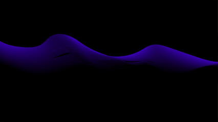 Glowing against a dark background. Abstract colorful wavy lines on black background. Modern colorful wavy lines pattern design element. 