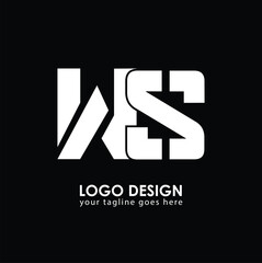 WS WS Logo Design, Creative Minimal Letter WS WS Monogram