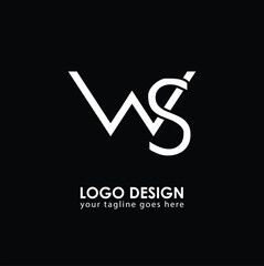 WS WS Logo Design, Creative Minimal Letter WS WS Monogram