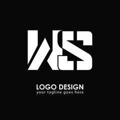 WS WS Logo Design, Creative Minimal Letter WS WS Monogram