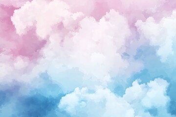 Dreamy Skies: Soft Pink and Blue Cloudscape