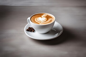 cup of coffee on black