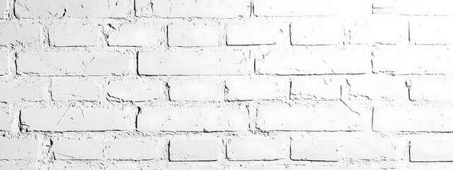 Fototapeta premium Textured White Brick Wall Background for Creative Use