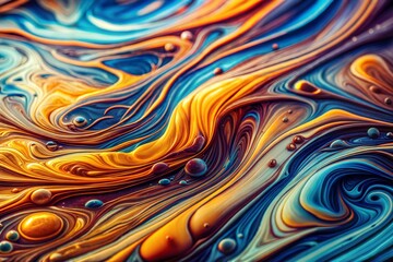 Vibrant abstract liquid swirls with vivid colors and mesmerizing patterns