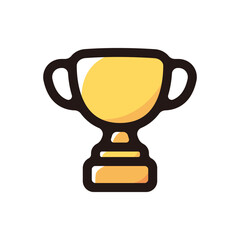 Trophy cup outline icon for graphic design, apps and websites