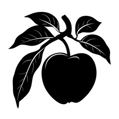 vector silhouette of a Otaheite Apple