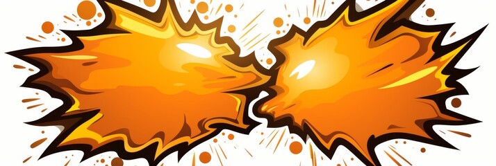 Colorful comic-style explosion graphics depicting dynamic impact effects for artistic expression