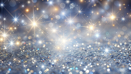 Gray chrome background with multicolored sparkling sparks, sleek and modern design