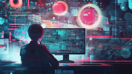 Fototapeta premium Future Online Learning Background Concept 