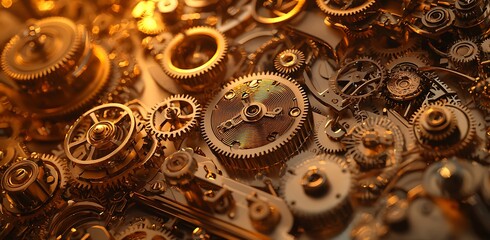 Intricate Steampunk Clockwork Gears: A Glimpse into Mechanical Artistry