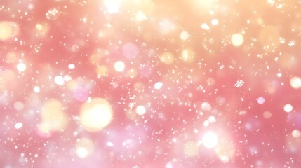 Pink and Gold Glitter Bokeh Background