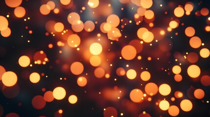Obraz premium Abstract Orange Bokeh Lights Background