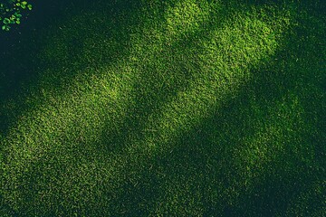 Natural Patterns in Sunlit Green Grass