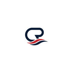 CR or RC letter logo design. Abstract outstanding professional business awesome artistic branding company different colors illustration.