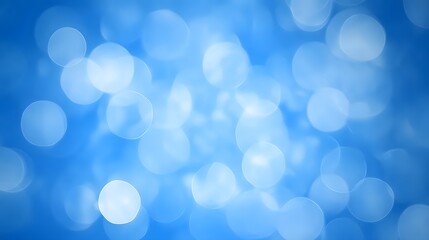 Abstract Blue Bokeh Background with Soft Focus and Circle Shapes