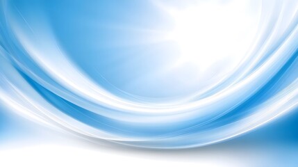 Abstract Blue and White Curved Background