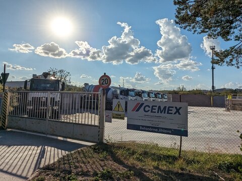 Jihlava,Czech Republic - SEPTEMBER 13 2024: CEMEX, a global building materials company, specializing in the production and supply of cement, ready-mix concrete, aggregates, and construction solutions.