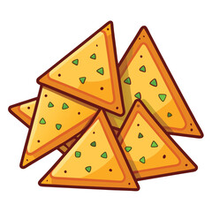 Triangular crackers vector illustration on white background