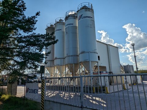 Jihlava,Czech Republic - SEPTEMBER 13 2024: CEMEX, a global building materials company, specializing in the production and supply of cement, ready-mix concrete, aggregates, and construction solutions.