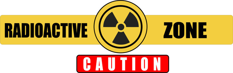 Fototapeta premium Radio Active Zone Symbol with Caution