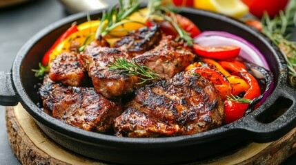 Grilled meat n veggies