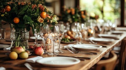 Tables ready for food