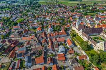 Die marktgemeinde Babenhausen im Günztal in der Region Donau-Iller in Mittelschwaben