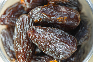 Dried dates in plastic bottles