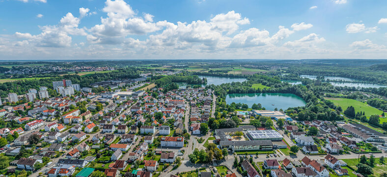 Blick &uuml;ber Senden an der Iller ins Alpenvorland