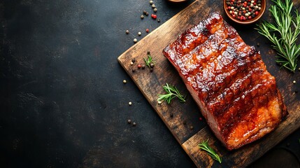Smoky pork brisket dish