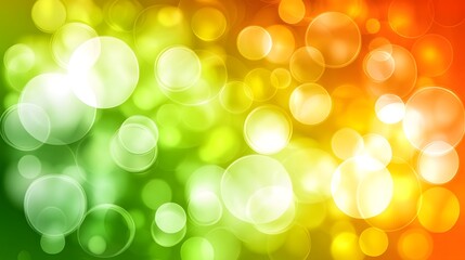 Obraz premium Abstract Green Yellow Orange Bokeh Background