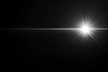 Lens flare glow light effect on black. image of rays light effects, overlays or flare isolated on black background for design. lens flare light over black background , ai