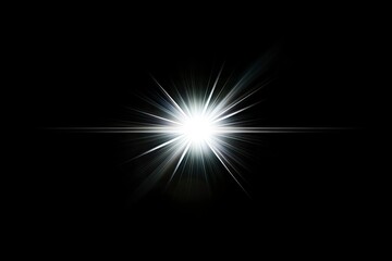Fototapeta premium Lens flare glow light effect on black. image of rays light effects, overlays or flare isolated on black background for design. lens flare light over black background, ai