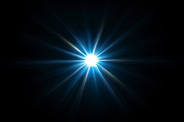 Lens flare glow light effect on black. image of rays light effects, overlays or flare isolated on black background for design. lens flare light over black background, ai