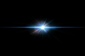 Lens flare glow light effect on black. image of rays light effects, overlays or flare isolated on black background for design. lens flare light over black background, ai