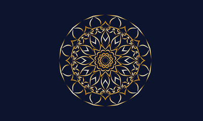 mandala Ornament beautiful card with holyday 