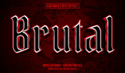 brutal editable text effect