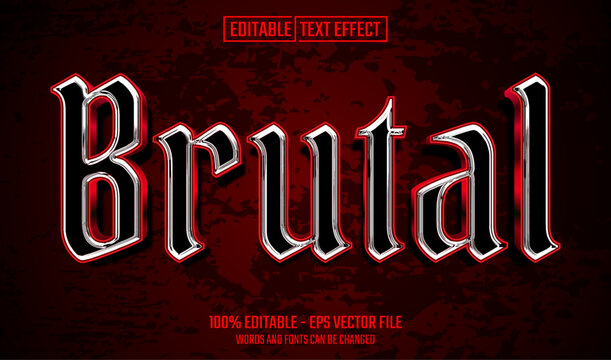 brutal editable text effect