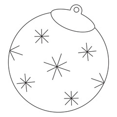 Fototapeta premium Christmas Coloring Page For Kids
