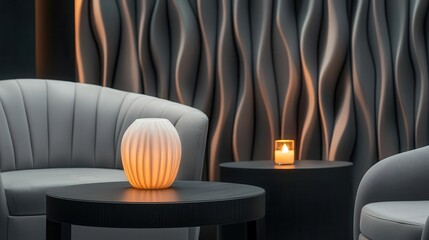 Luxurious VIP lounge with elegant decor, offering personalized, exclusive treatment, soft ambient lighting, VIP experience, exclusive treatment luxury