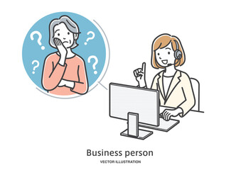 オンラインでアドバイザーに相談するシニアの女性