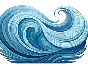 Windy Weather Icon. An abstract icon of swirling lines representing wind