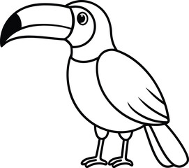 Eye Catching Giant Beak Toucan Vector Design Exotic Bird Graphic






