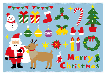 Naklejka premium クリスマスイラストシンプル