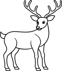 Captivating Reindeer with Large Antlers Vector Design for Christmas and Winter Themes






